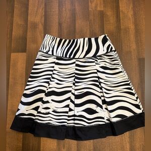 Worthington Black and White A-Line Mini Skirt Cocktail